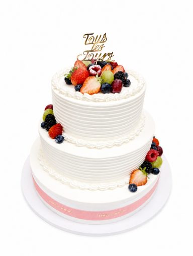 3-Tier with Pink Ribbon