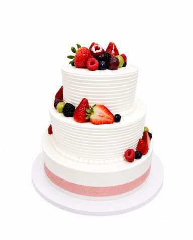 3-Tier with Pink Ribbon